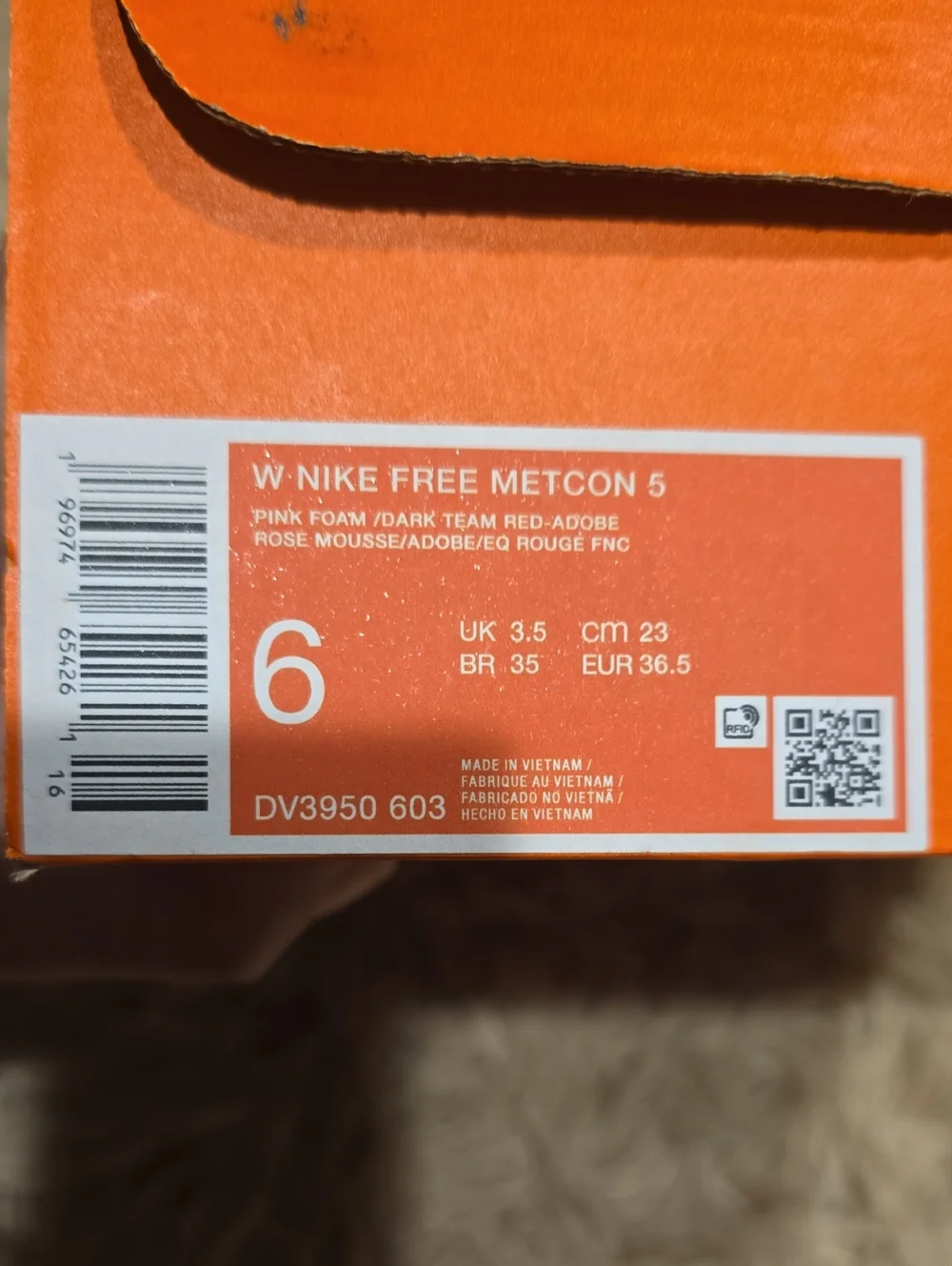 Nike Free Metcon 5 Pink Foam / Dark Team Red